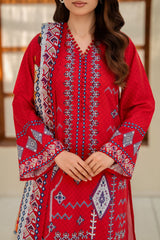 UAE-3 Piece Printed Lawn Suit