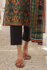 UAE-3 Piece Printed Lawn Suit