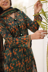 UAE-3 Piece Printed Lawn Suit