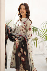 UAE-3 Piece Printed Lawn Suit