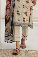 UAE-3 Piece Printed Lawn Suit
