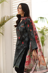 UAE-3 Piece Printed Lawn Suit