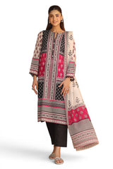 UAE-3 Piece Printed Lawn Suit