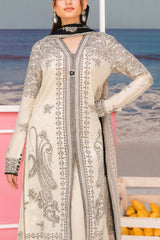 UAE-3 Piece Printed Lawn Suit with Printed Lawn Dupatta