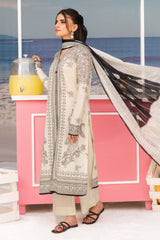 UAE-3 Piece Printed Lawn Suit with Printed Lawn Dupatta