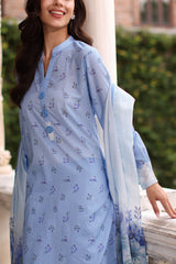 UAE-3 Piece Printed Lawn Suit with Printed Lawn Dupatta