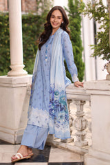 UAE-3 Piece Printed Lawn Suit with Printed Lawn Dupatta