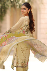 UAE-3 Piece Printed Lawn Suit with Printed Lawn Dupatta