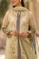 UAE-3 Piece Printed Lawn Suit with Printed Lawn Dupatta