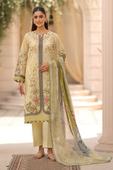 UAE-3 Piece Printed Lawn Suit with Printed Lawn Dupatta