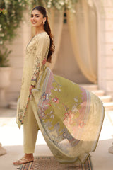 UAE-3 Piece Printed Lawn Suit with Printed Lawn Dupatta