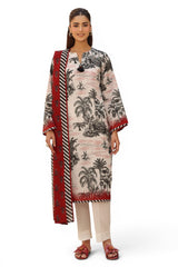 UAE-3 Piece Printed Lawn Suit