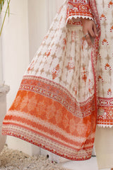 UAE-3 Piece Printed Lawn Suit with Printed Lawn Dupatta