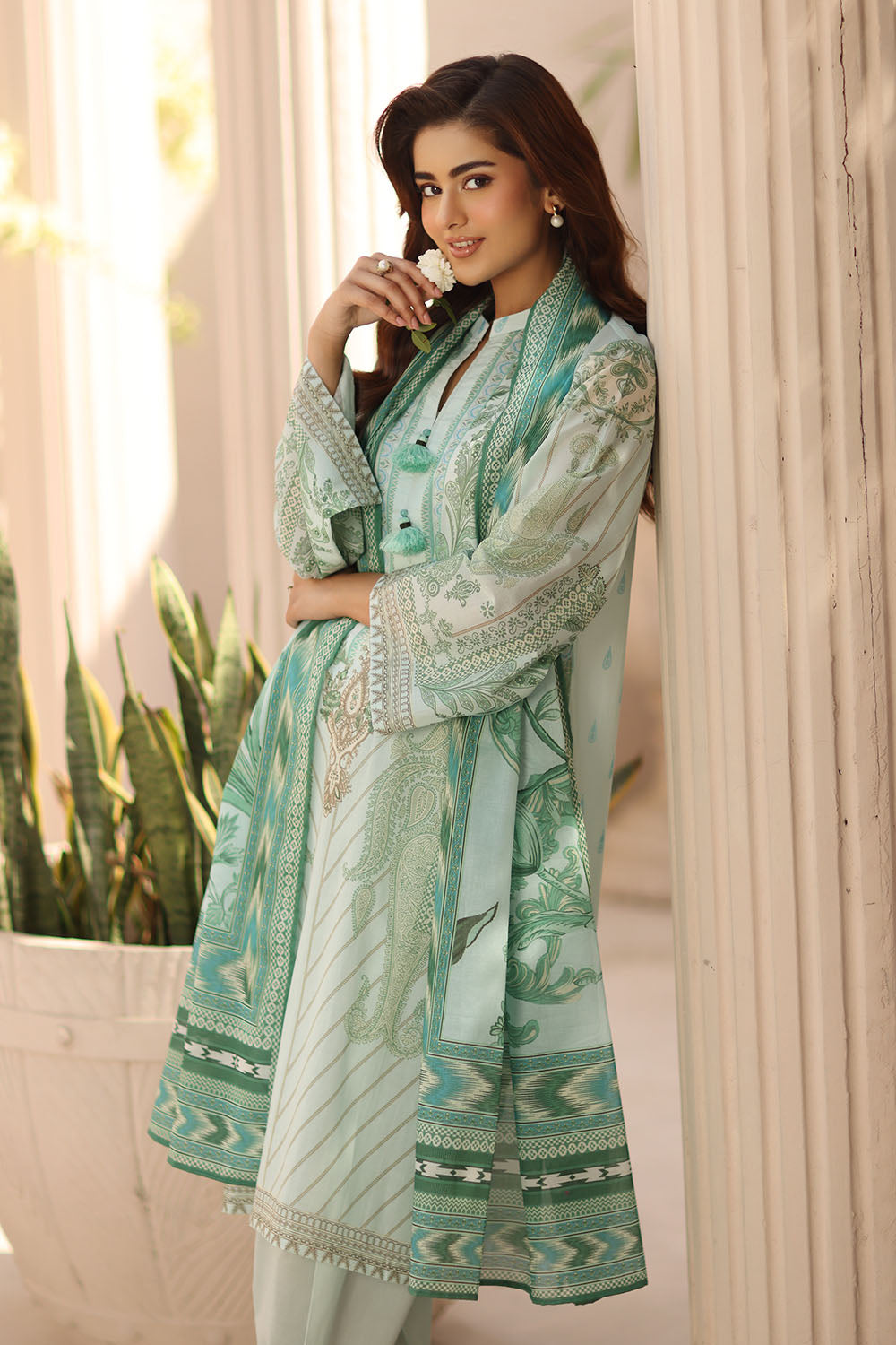 UAE-3 Piece Printed Lawn Suit