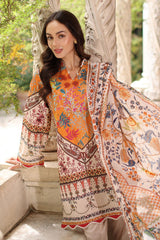 UAE-3 Piece Printed Lawn Suit with Printed Lawn Dupatta