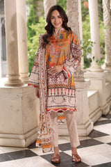 UAE-3 Piece Printed Lawn Suit with Printed Lawn Dupatta