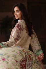 UAE-3 Piece Printed Lawn Suit with Printed Lawn Dupatta
