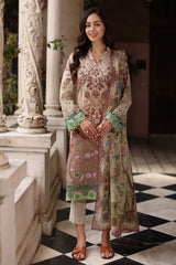 UAE-3 Piece Printed Lawn Suit with Printed Lawn Dupatta