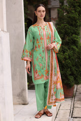 UAE-3 Piece Printed Lawn Suit with Printed Lawn Dupatta