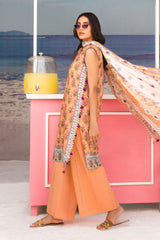 UAE-3 Piece Printed Lawn Suit with Printed Lawn Dupatta