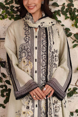 UAE-3 Piece Printed Lawn Suit with Printed Lawn Dupatta