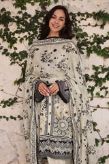 UAE-3 Piece Printed Lawn Suit with Printed Lawn Dupatta