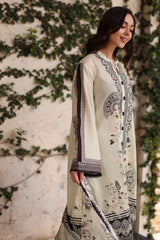 UAE-3 Piece Printed Lawn Suit with Printed Lawn Dupatta