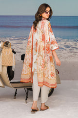 UAE-3 Piece Printed Lawn Suit with Printed Lawn Dupatta