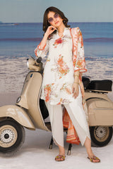 UAE-3 Piece Printed Lawn Suit with Printed Lawn Dupatta