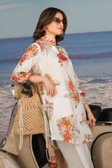 UAE-3 Piece Printed Lawn Suit with Printed Lawn Dupatta