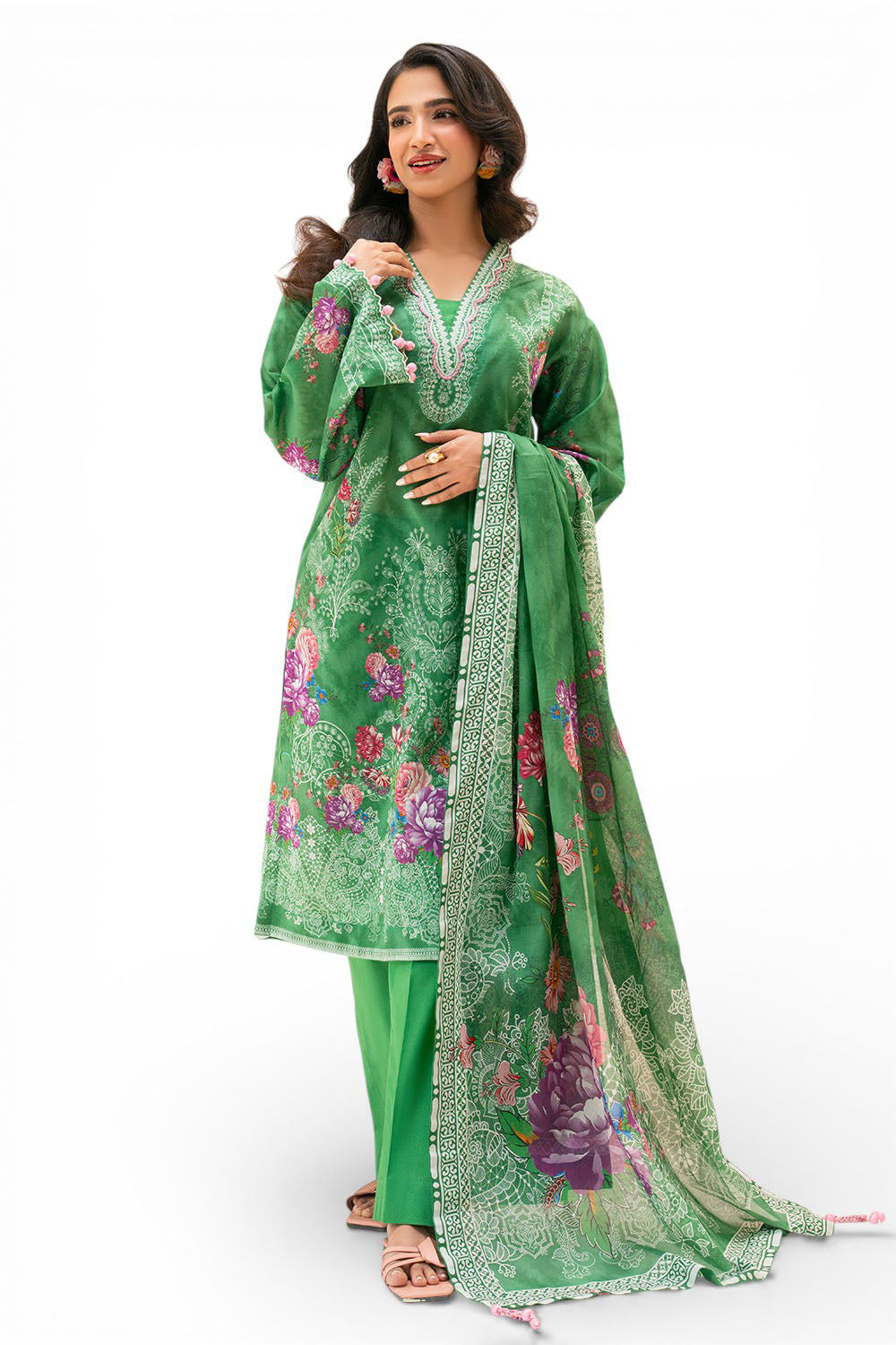 UAE-3 Piece Printed Lawn Suit SD-52166