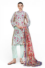 UAE-3 Piece Printed Lawn Suit with Dupatta SD-52263