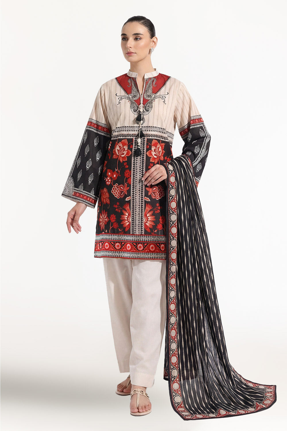 UAE-3 Piece Printed Lawn Suit with Dupatta SD-52274