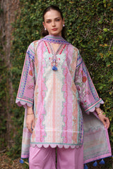UAE-3 Piece Printed Lawn Suit with Printed Lawn Dupatta