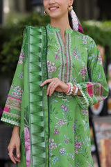 UAE-3 Piece Embroidered Lawn Suit with Printed Lawn Dupatta