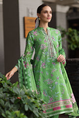 UAE-3 Piece Embroidered Lawn Suit with Printed Lawn Dupatta