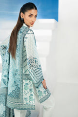 UAE-3 Piece Printed Lawn Suit with Embroidered Trouser