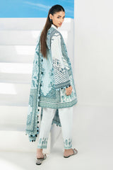 UAE-3 Piece Printed Lawn Suit with Embroidered Trouser