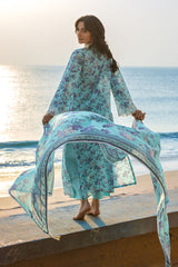 UAE-3 Piece Schiffli Embroidered Printed Lawn Suit with Lace and Dupatta CL-52495