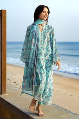 UAE-3 Piece Schiffli Embroidered Printed Lawn Suit with Lace and Dupatta CL-52495