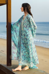 UAE-3 Piece Schiffli Embroidered Printed Lawn Suit with Lace and Dupatta CL-52495