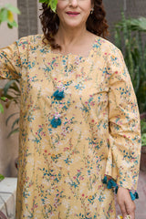 UAE-1 Piece Printed Lawn Shirt SL-62007