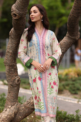 UAE-2 Piece Printed Lawn Suit with Printed Trouser