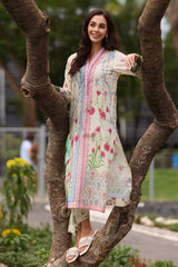 UAE-2 Piece Printed Lawn Suit with Printed Trouser
