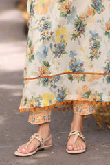 UAE-2 Piece Printed Lawn Suit with Printed Trouser
