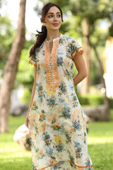 UAE-2 Piece Printed Lawn Suit with Printed Trouser