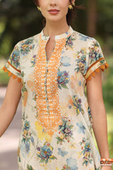 UAE-2 Piece Printed Lawn Suit with Printed Trouser