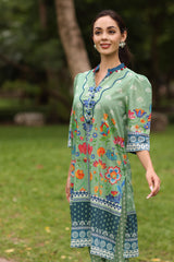 UAE-2 Piece Printed Lawn Suit with Printed Trouser