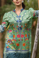 UAE-2 Piece Printed Lawn Suit with Printed Trouser