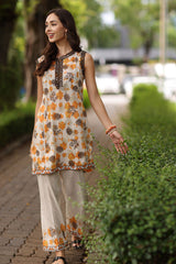 UAE-2 Piece Printed Lawn Suit with Printed Trouser